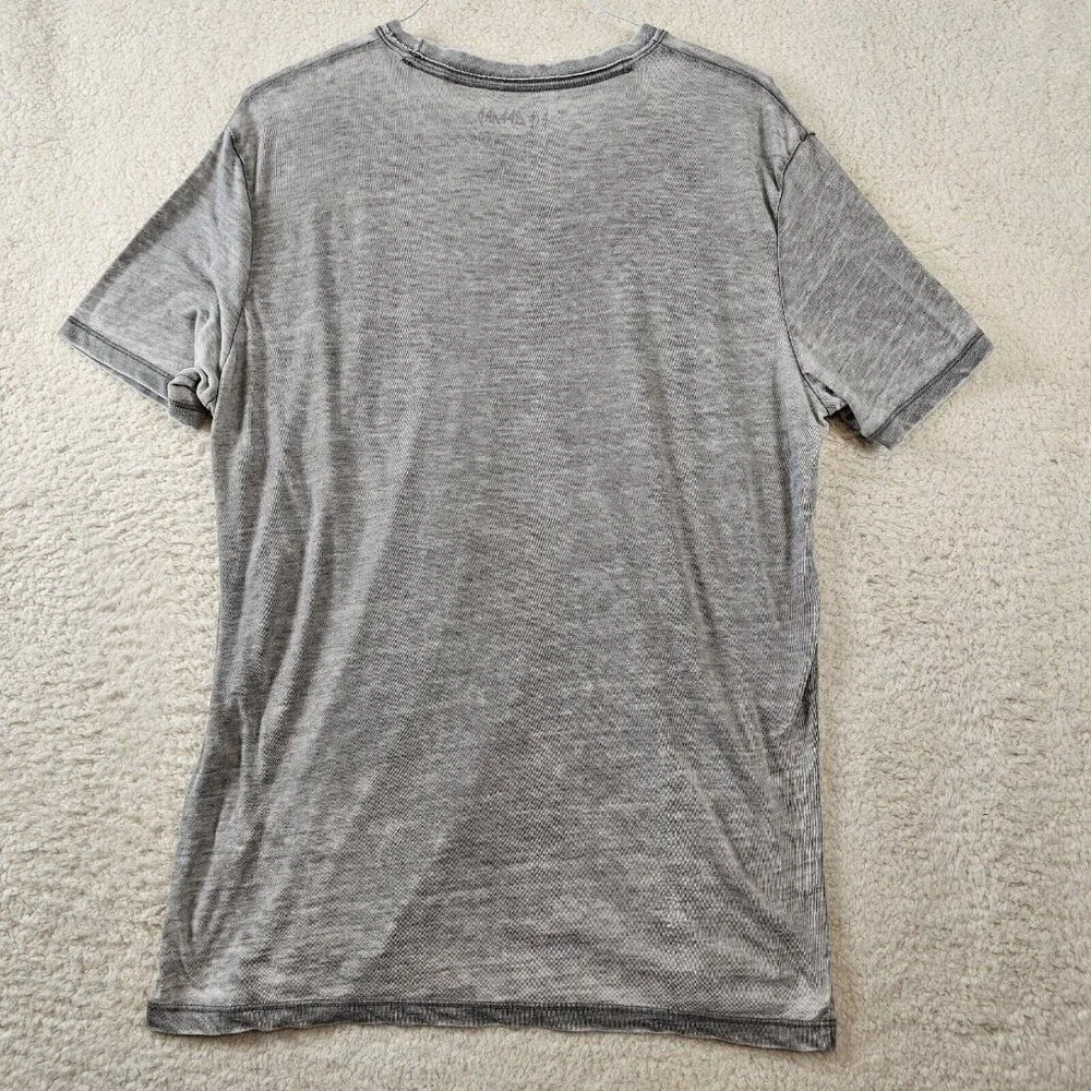 Def‎ Leppard Lucky Brand T Shirt Women's Large Hysteria Gray Band Tee 80s Edgy